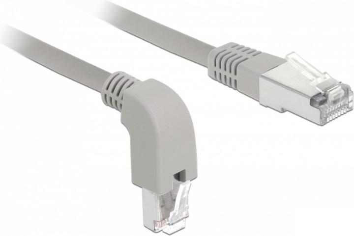 Immagine prodotto Delock Cavo patch RJ-45 (M) angolato verso il basso a RJ-45 (M) dritto (S/FTP, CAT6a, 2 m)