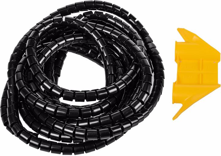 Produktbild Plica Spiroschlauch 5 m x 15 mm Schwarz (Kabelspiralschlauch, 500 cm)