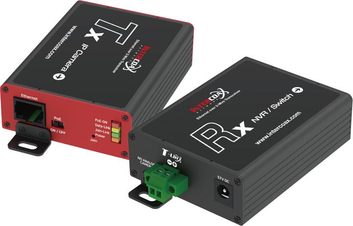 Actual product image InterCoax Ethernet Extender ETP-2601-PKG 100Mbps&PoE over 2-wire,300m