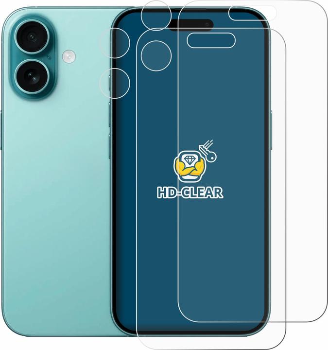 Productafbeelding BROTECT Schermbeschermer Clear (2 Stuk, Apple iPhone 16)