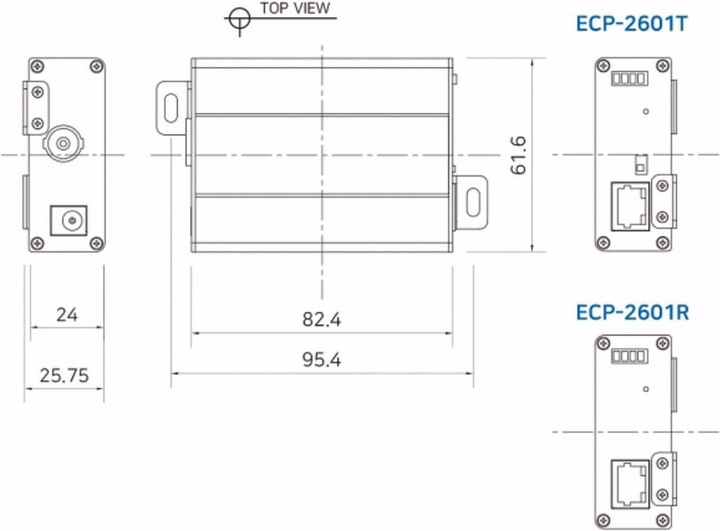 Actual product image InterCoax Ethernet Extender ECP-2601-PKG