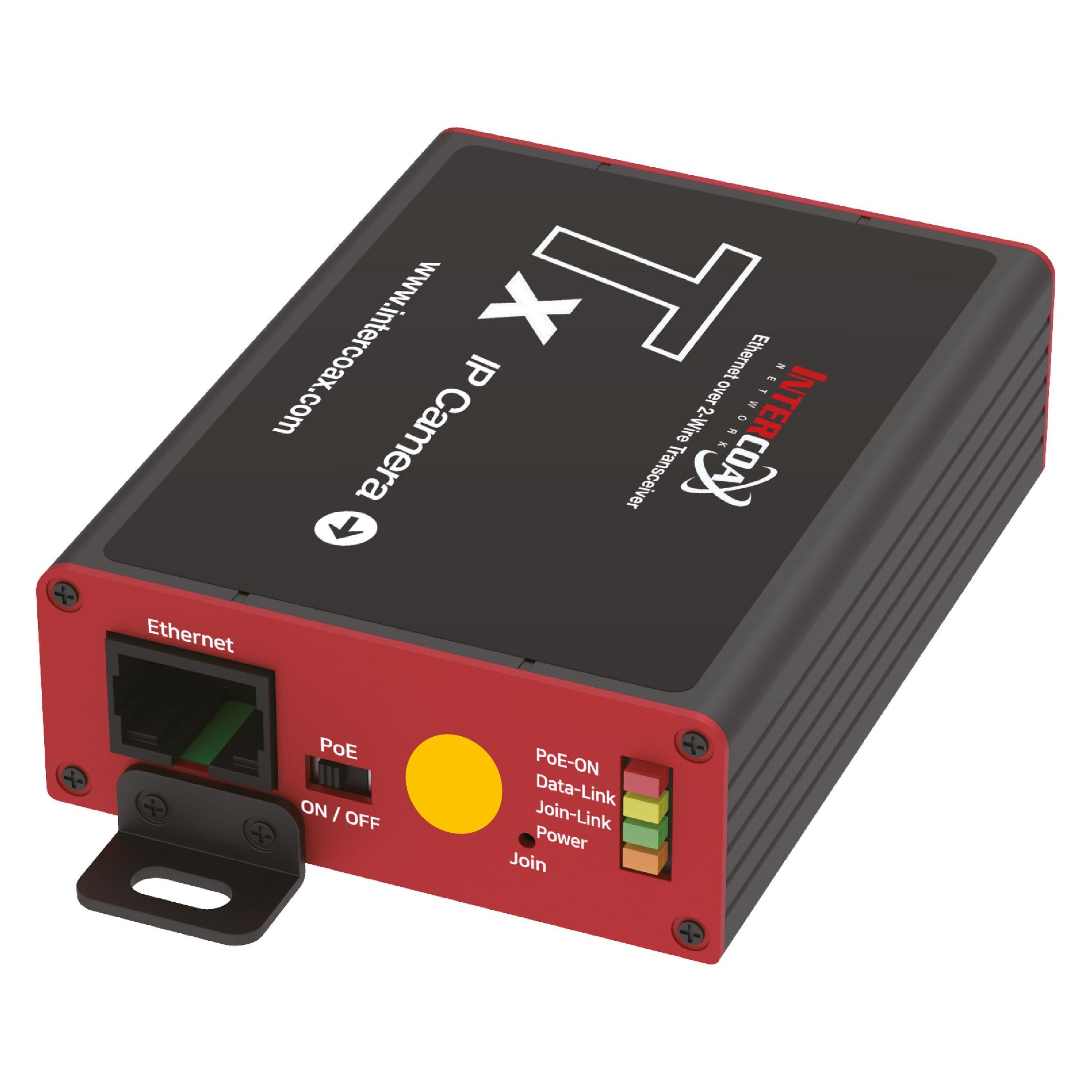 InterCoax Ethernet-Extender Eup-2601T-Yellow Cat.5e/6 Expansion, Switch Box