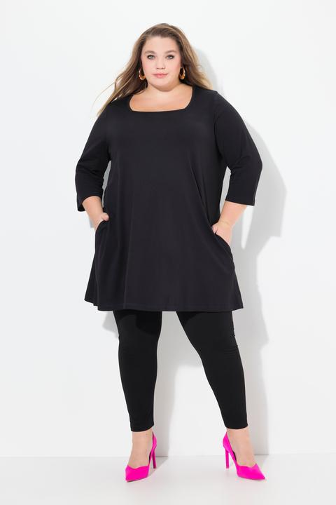 Immagine prodotto Ulla Popken Maglia dal taglio lungo e svasato con scollo rettangolare e maniche a 3/4 (68)