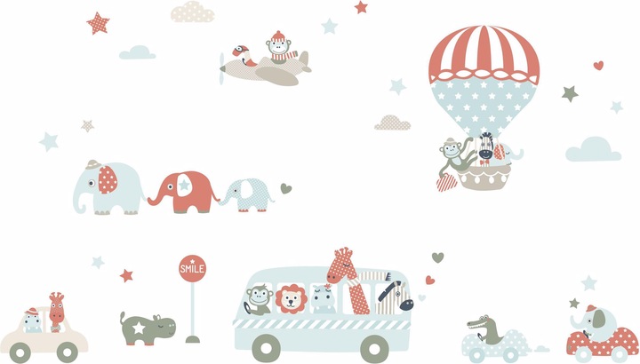 Image du produit Lovely label animaux tatoués sur les murs en tournée (32 x 21 cm)