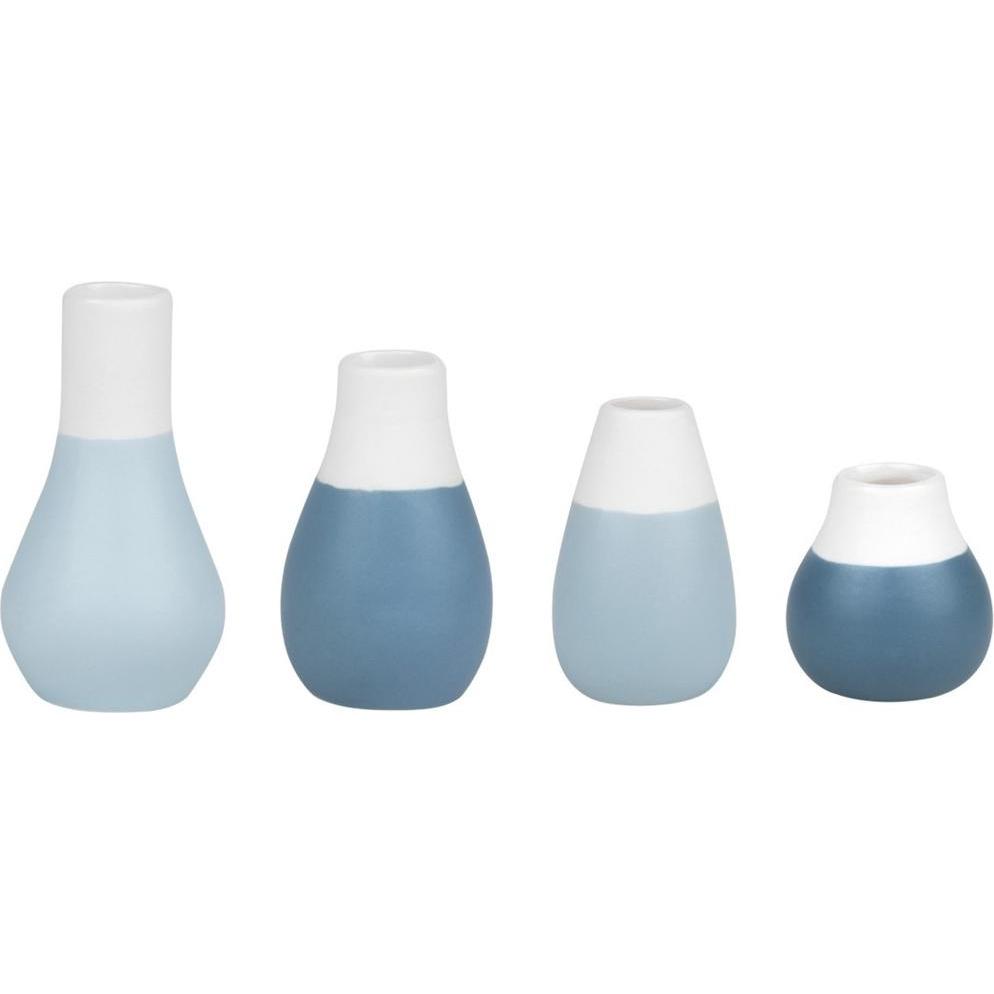 Räder, Vaso, Mini vasi pastello Wheels Set di 4 vasi blu (4 x)