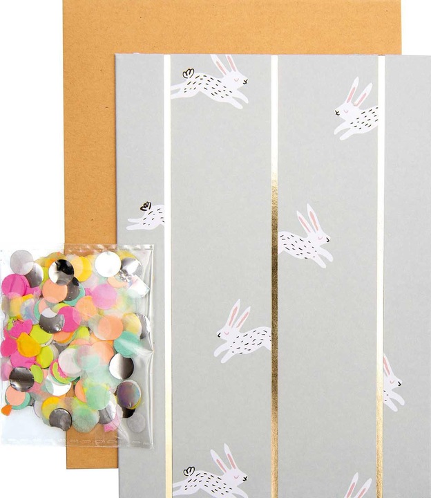 Image du produit Rico Design Carte de voeux DIY Bunny Hop Pâques, menthe (1 pcs)