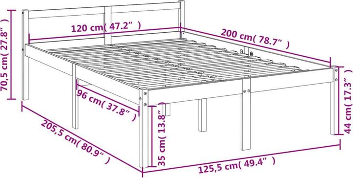 Image du produit vidaXL Seniorenbett (120 x 200 cm)
