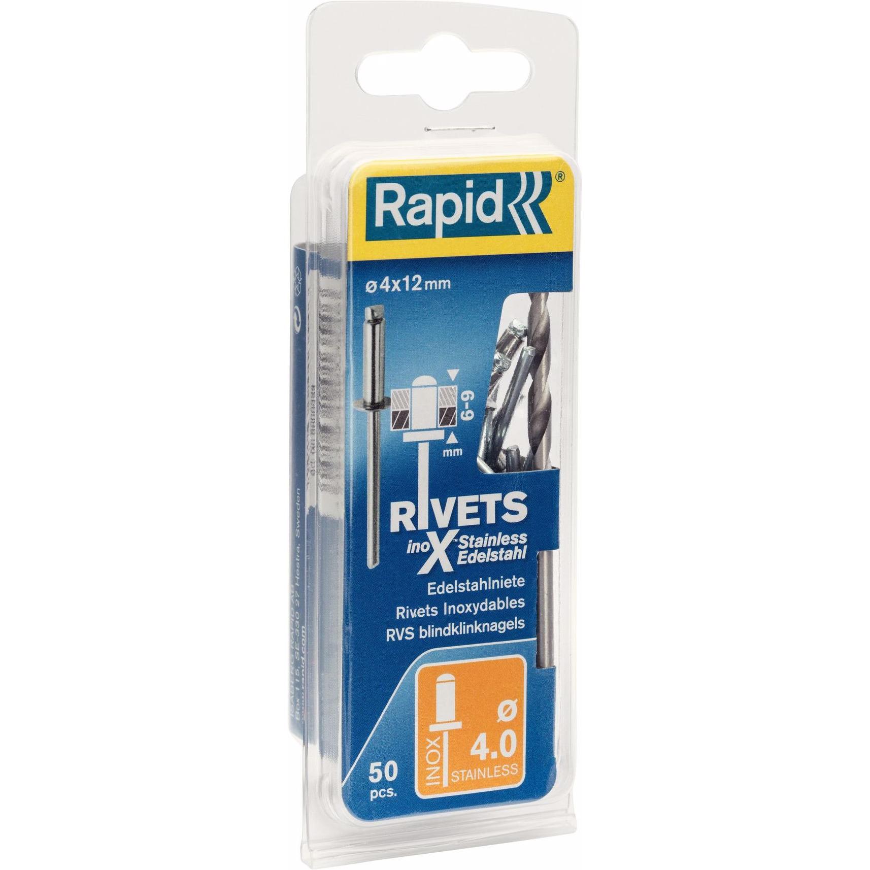 Rapid, Nieten, Edelstahl Blindniete Ø 4,0 x 12 mm