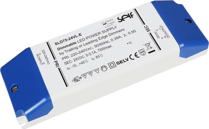 Image du produit Self Electronics Alimentation driver LED dimmable, 75 W, 24 V
