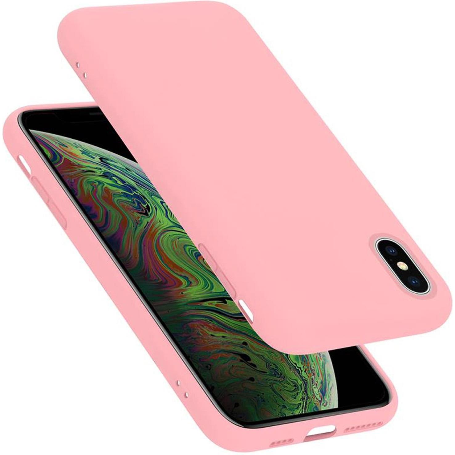 Thumbnail - Cadorabo TPU Liquid Silicone Case Cover (Apple iPhone XS Max), Smartphone Hülle, Rosa
