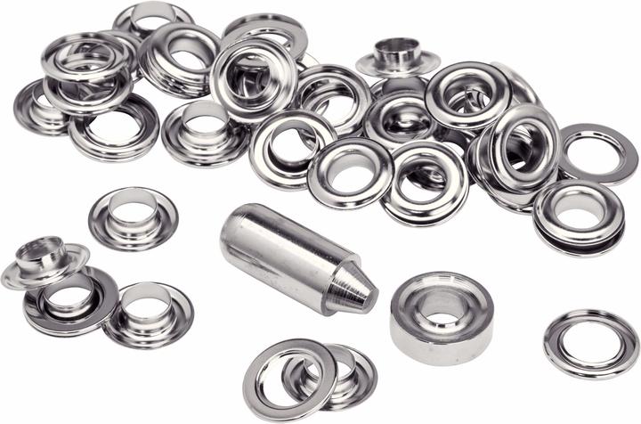 Produktbild Rapid Ösen mit Ring 10x21mm 25 Stück + Einschlagwerkzeug