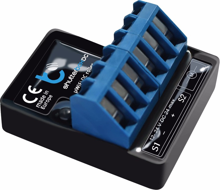 Produktbild BleBox WLAN-Jalousieaktor shutterBox DC (Rolladenaktor)