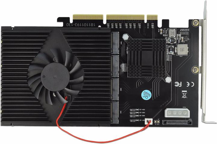 Produktbild Delock Host Bus Adapter PCI-Ex8 - 4x NVME M.2 bootfähig