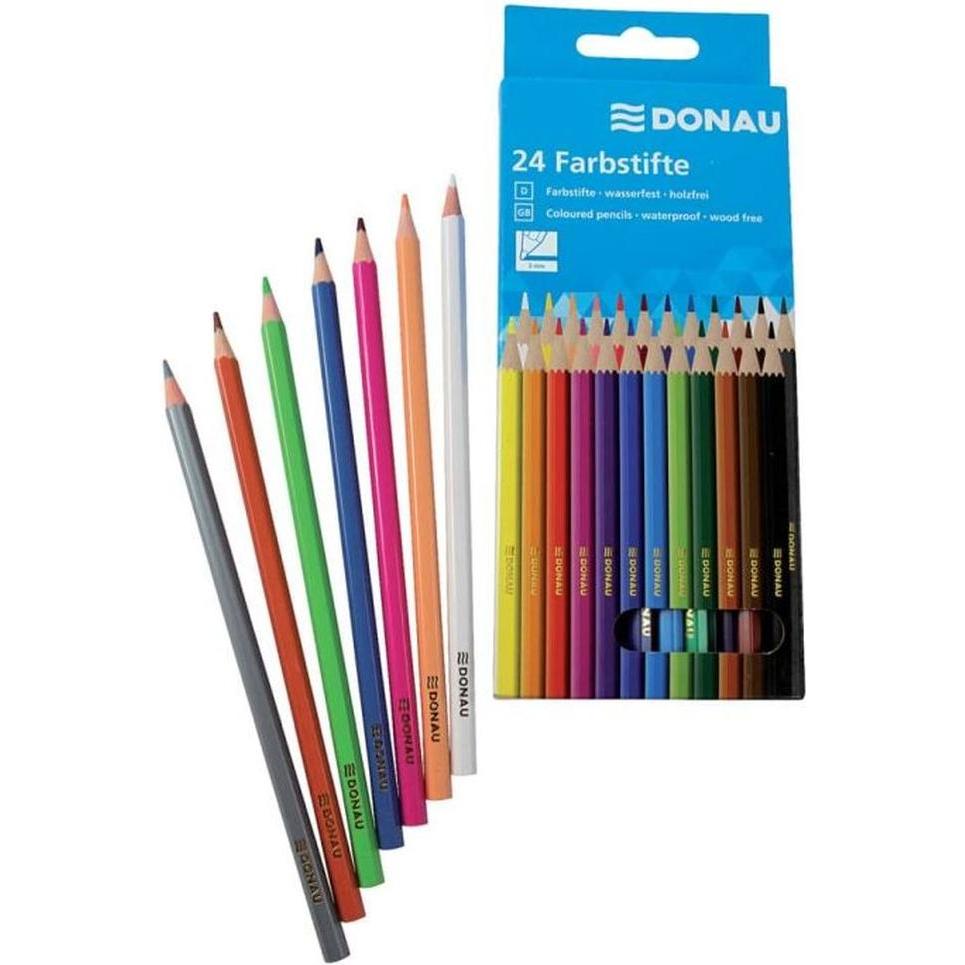 Thumbnail - Donau, Malstifte, Farbstifte 24er mehrfarbig (Mehrfarbig, 24 x)
