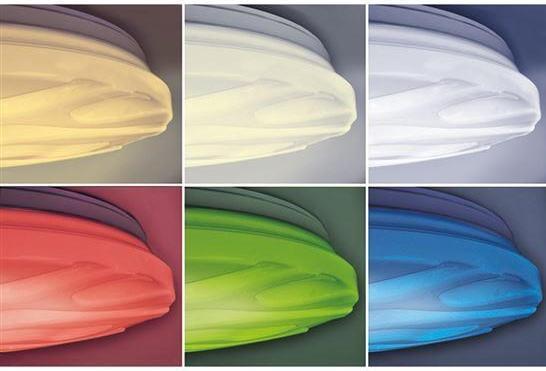 Actual product image Olight Solight LED smart stropné svetlo Wave, 30W, 2300lm, wifi, RGB + CCT, diaľkové ovládanie (2300 lm)