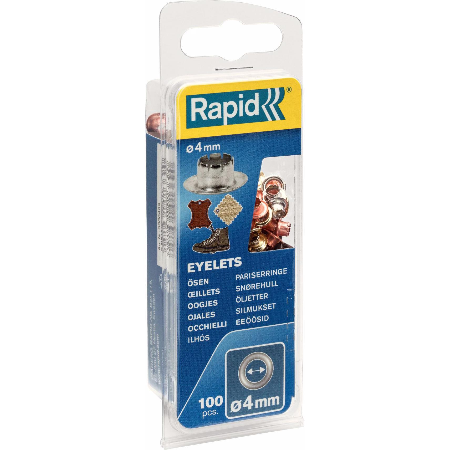 Rapid Ösen 4mm 100 Stück, Nähzubehör, Silber, Gold