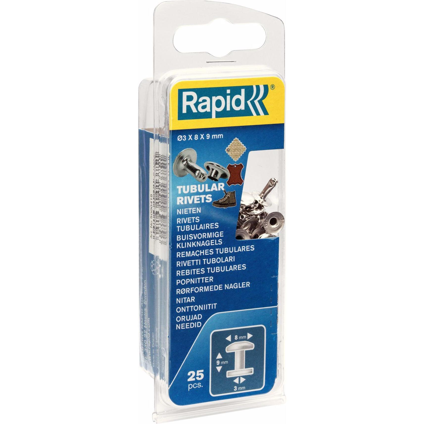 Rapid, Nieten, Hohlniete 8x3x9mm