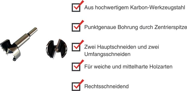 Image du produit Paulimot Forstnerbohrer Ø 45 x 90 mm (45 millimètres)