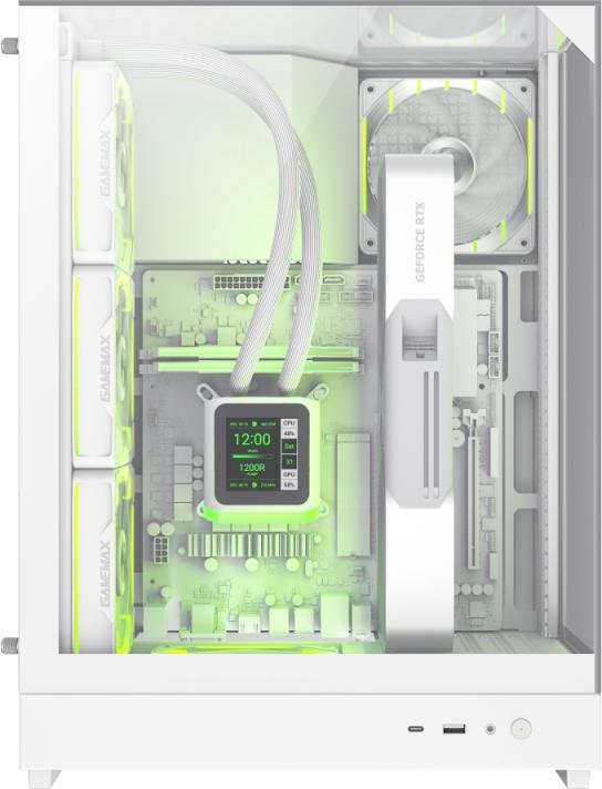 Immagine prodotto GameMax Boitier Mini Tour Micro ATX T20 ARGB avec panneaux vitrés (Blanc) (ITX, Mini-ATX)