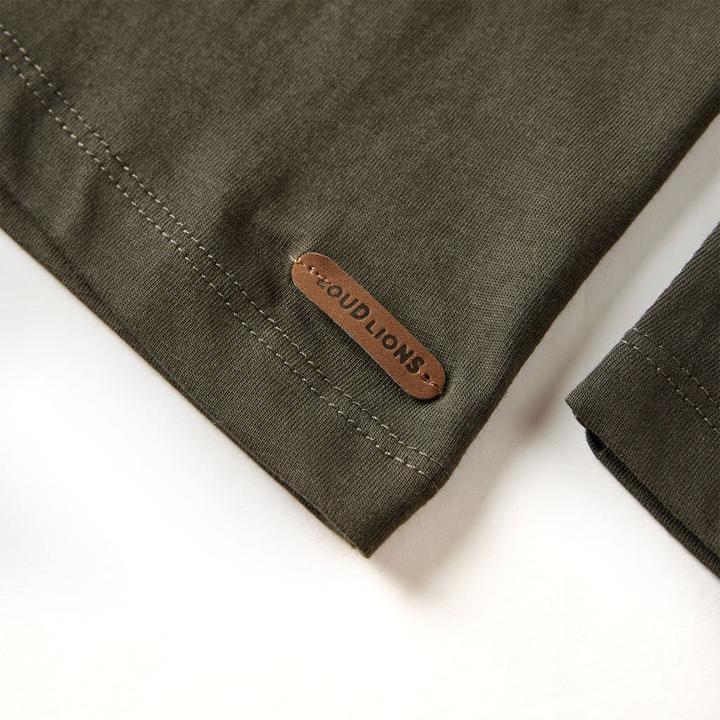 Immagine prodotto vidaXL Camicia a maniche lunghe da bambino kaki 116,Materiale: 100 (116)