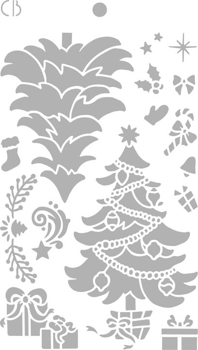 Immagine prodotto Ciao Bella Stencil "Albero di Natale", 24 x 14,4 cm