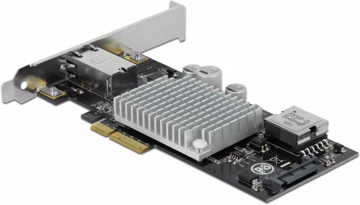 Image du produit Delock Carte réseau 1x RJ45, 10Gbps avec support PoE+ (PCI Express 3.0 x4)