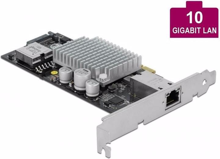 Image du produit Delock Carte réseau 1x RJ45, 10Gbps avec support PoE+ (PCI Express 3.0 x4)