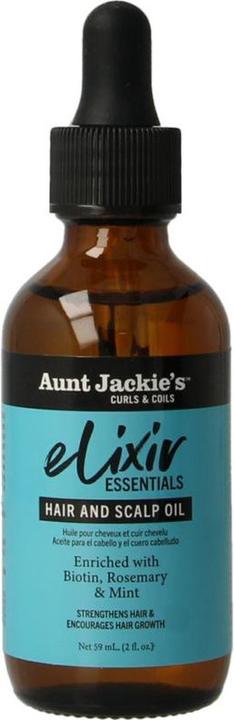 Immagine prodotto Aunt Jackie's Elixir Essentials Olio per Capelli e Cuoio Capelluto con Biotina, Rosmarino e Menta 2oz