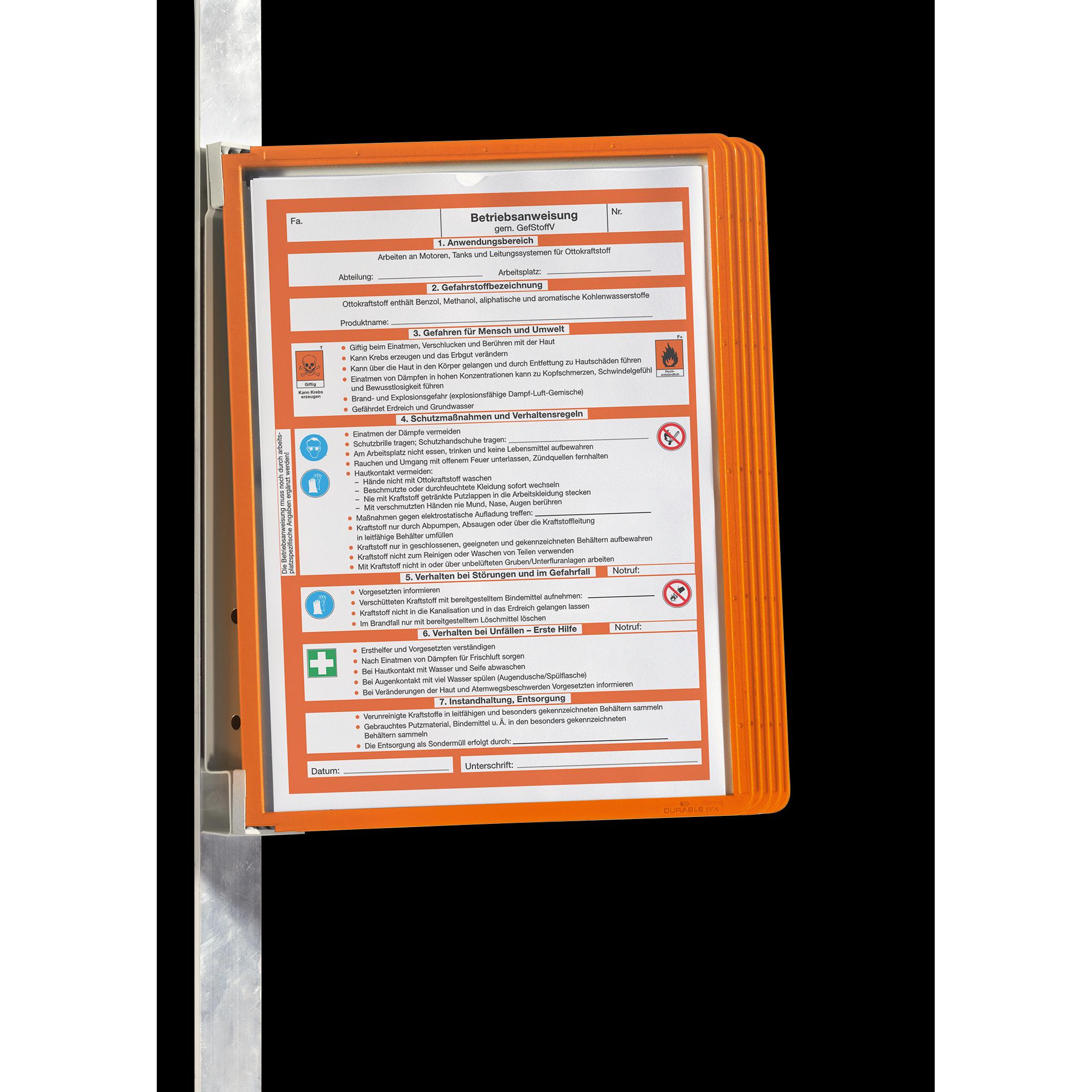 Thumbnail - Durable, Informationsschild, Wandhalter-Komplett-Set, magnetisch