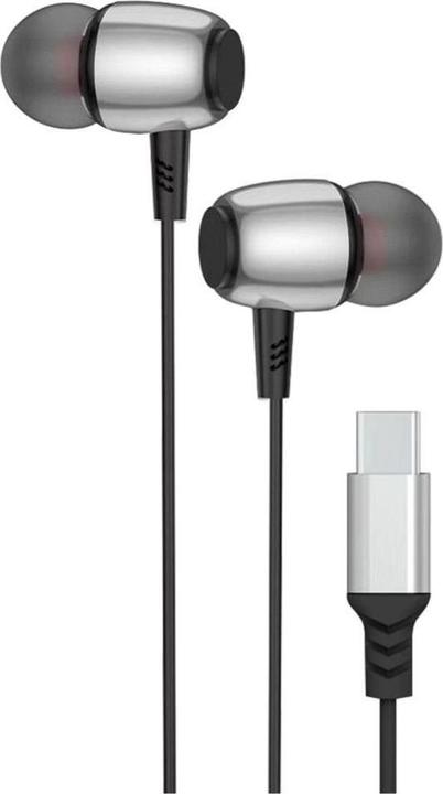 BlueStar Wired headphones Blue Star BLUE STAR wire earphones Type C (DAC) with microphone M09C 1,2 m black (Cable)