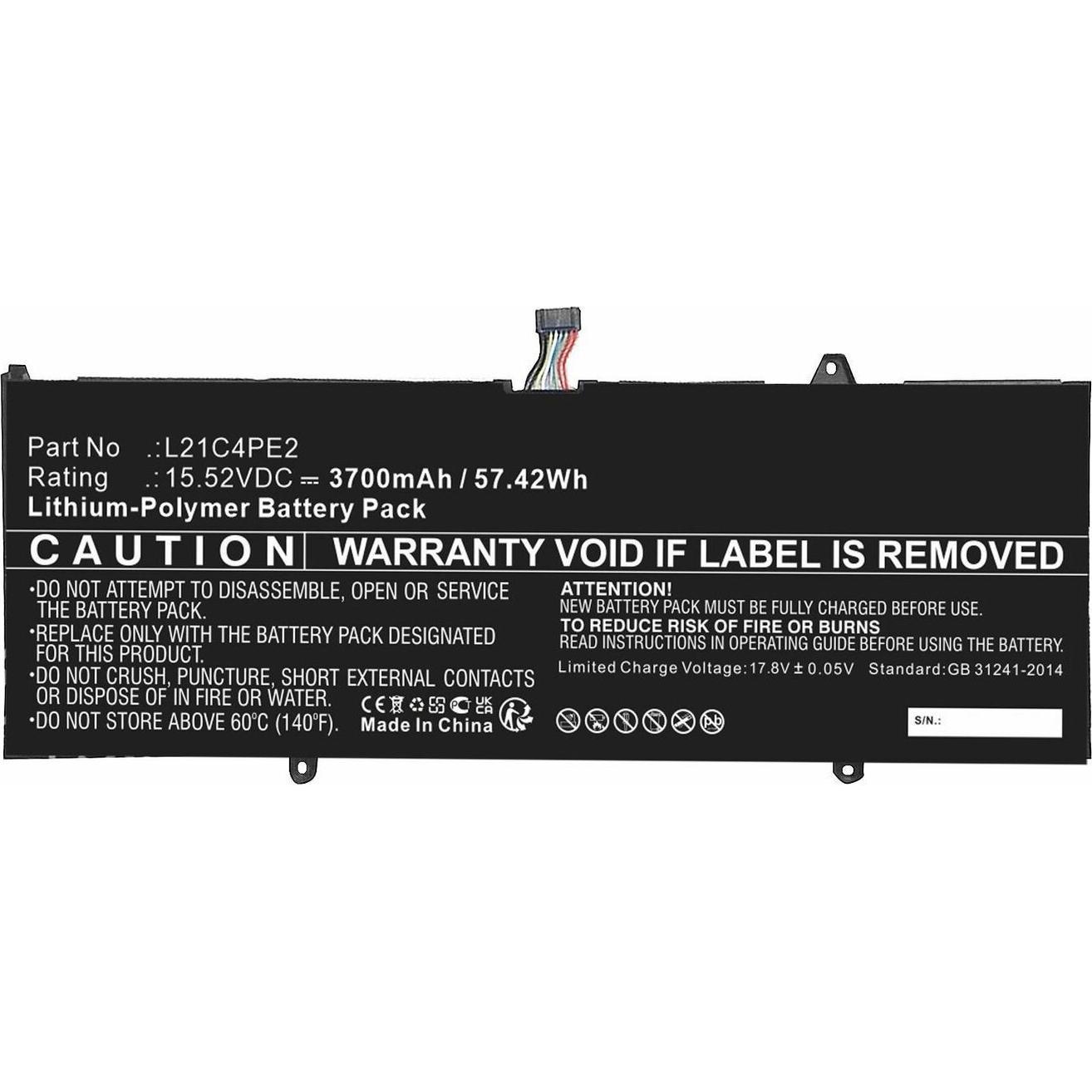 CoreParts Battery 15.52V 3700mAh (3700 mAh), Notebook Akku