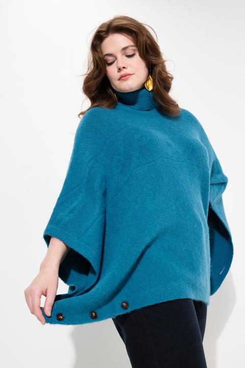 Produktbild Ulla Popken Poncho, Rollkragen, oversized, Halbarm (58, 60, 62)