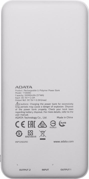 Image du produit Adata T10000 (10000 mAh, 37 Wh)