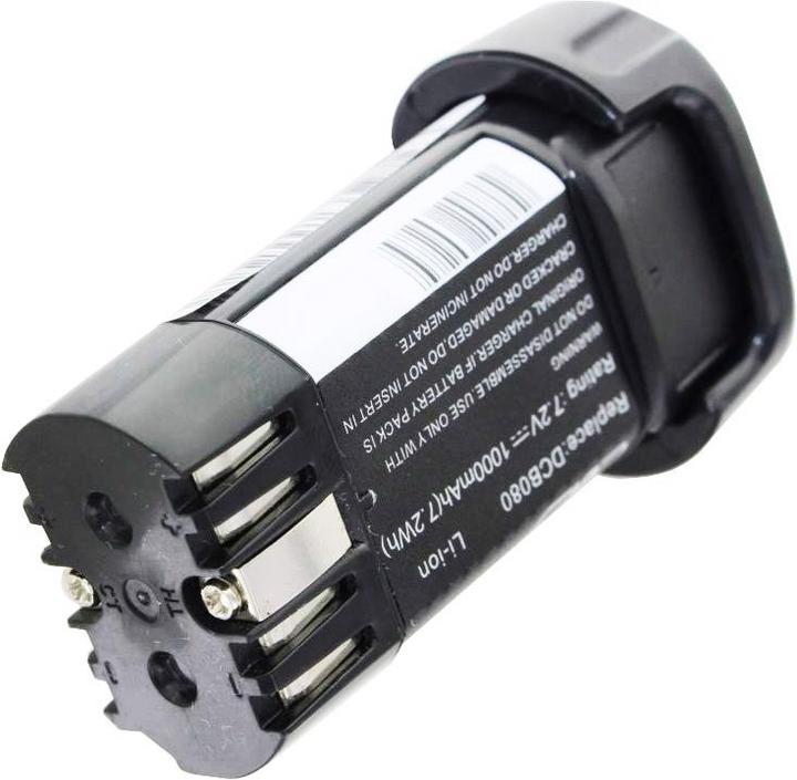Actual product image DeWalt Battery DCB080, DCB095, DCF680, DCF680N1, DCF680N2, DCF682, DCL023, DW4390 (7.2 V)