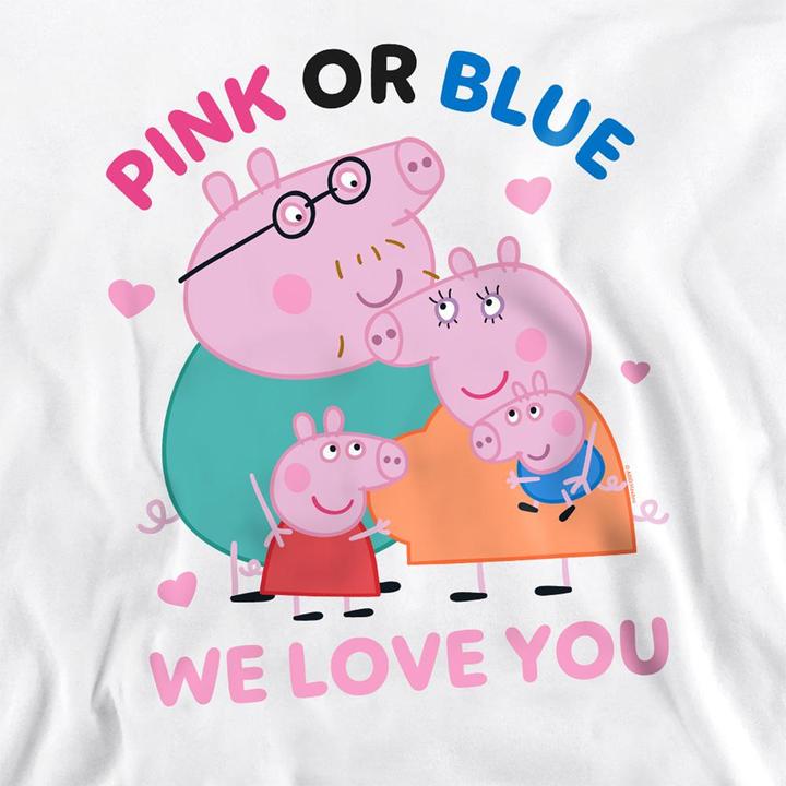 Immagine prodotto Peppa Pig Pink Or Blue We Love You Felpa Adulto Unisex (L)
