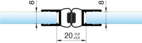 Actual product image Pauli+Sohn Dichtprofile f Glas-Glas 180° 2500 black
