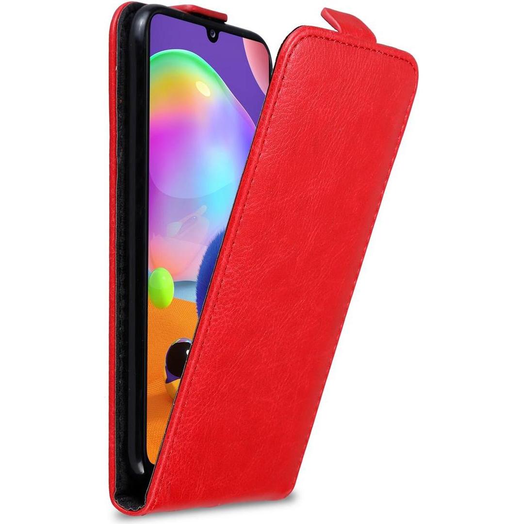 Cadorabo Flip wie Invis Cover (Samsung Galaxy A31), Smartphone Hülle, Rot