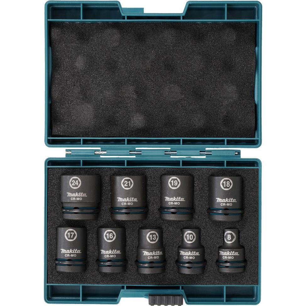 Makita, Steckschlüssel + Stecknuss, Steckschlüssel-Set 9-teilig1/2