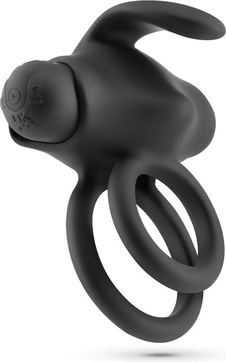 Productafbeelding Crushious Thumper - Vibrating Double Cockring with Remote Control - Black (3.60 cm)