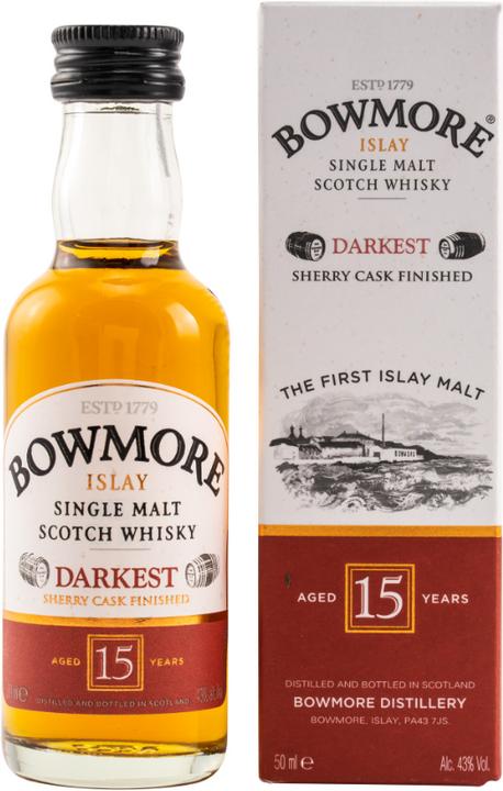 Immagine prodotto Bowmore 15 anni più scuri (Single Malt, Whisky scozzese, 1 x 5 cl)