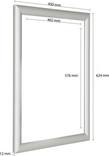 Produktbild Update Displays Klapprahmen Easy-Fix silber 45,0 x 62,4 cm (A2)
