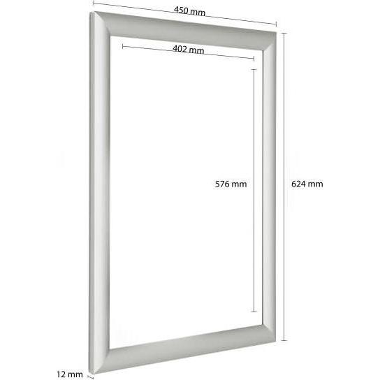 Thumbnail - Update Displays, Prospektständer, Klapprahmen Easy-Fix silber 45,0 x 62,4 cm