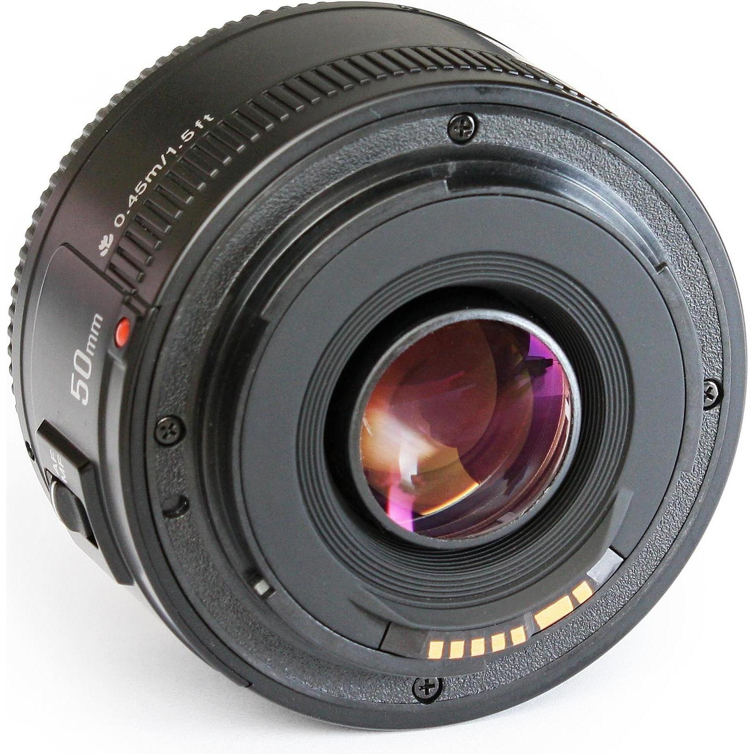 Yongnuo 50mm f/1.8 Canon EF (Canon EF, Vollformat, APS-C / DX), Objektiv, Schwarz