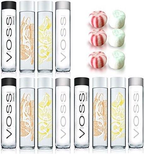 Actual product image Voss FLAVORED Sparkling Water LIME - MINT box 12 x 375 ml Norway (12 x 37.5 cl)