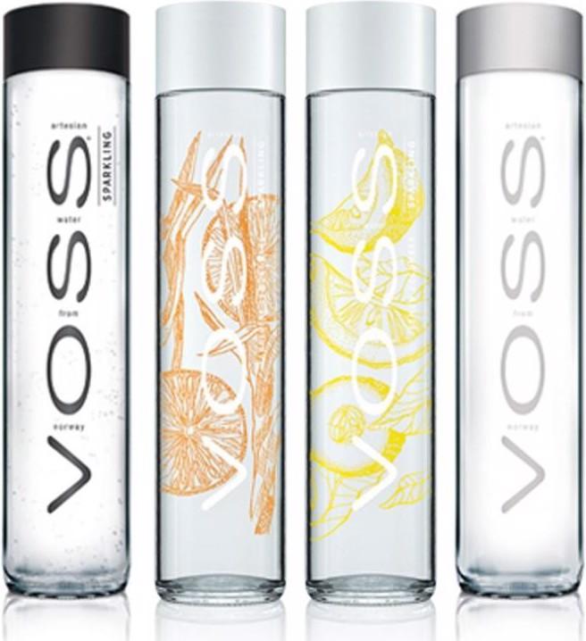 Actual product image Voss FLAVORED Sparkling Water LIME - MINT box 12 x 375 ml Norway (12 x 37.5 cl)