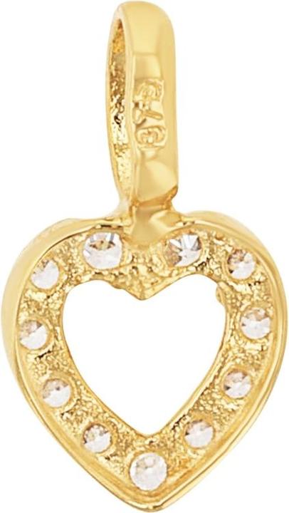 Image du produit Amor Pendentif pour femme, or 375, zirconium synth. | coeur (Or 375, 9 ct)