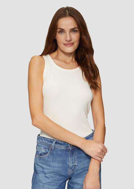 Produktbild s.Oliver T-Shirt Elastisches Top mit Rippstruktur (46)