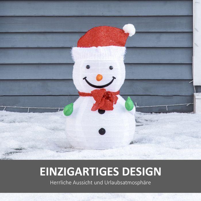 Actual product image Swisshandel24 Christmas decoration snowman with LED lights model garden yard decoration foldable weatherproof poly