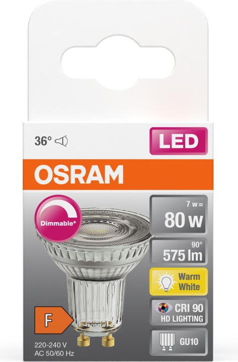 Produktbild Osram Led Superstar Par16 (GU10, 8.30 W, 575 lm, 1 x, F)