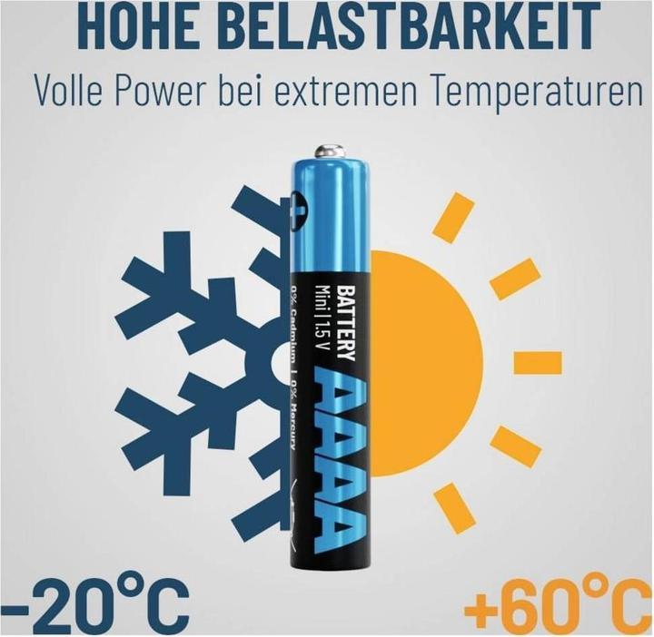 Actual product image Absina Mini (AAAA) battery Mini (AAAA) alkaline manganese 1.5 V 500 16 pcs. (16 pcs., AAAA, 500 mAh)